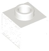 LEGO part Brick, Modified 1 x 1 x 2/3 with Open Stud 86996