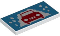 LEGO part Tile 2 x 4 with Car Wash Pattern (87079pb0625)