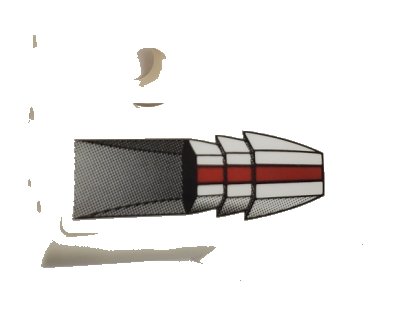 LEGO part Technic, Panel Fairing # 1 Small Smooth Short, Side A with Turbine with Red Stripe Pattern (Sticker) - Set 42076 (87080pb061)