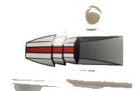 LEGO part Technic, Panel Fairing # 2 Small Smooth Short, Side B with Turbine with Red Stripe Pattern (Sticker) - Set 42076 87086pb061