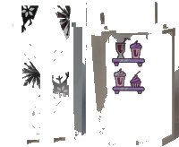 LEGO part Panel 3 x 3 x 6 Corner Wall without Bottom Indentations with Snowflakes on Outside and Sundaes and Cupcake on Inside Pattern (Stickers) - Set 41062 87421pb030