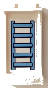 LEGO part Panel 1 x 2 x 3 with Side Supports - Hollow Studs with Dark Azure Towel Rack Pattern (Sticker) - Set 41339 87544pb073