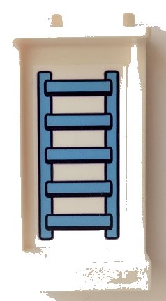 LEGO part Panel 1 x 2 x 3 with Side Supports - Hollow Studs with Dark Azure Towel Rack Pattern (Sticker) - Set 41339 (87544pb073)