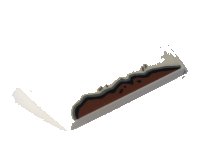 LEGO part Slope, Curved 2 x 4 x 2/3 with Bottom Tubes with Rust Pattern (Sticker) - Set 10274 88930pb132