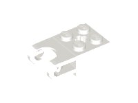 LEGO part Technic, Brick Modified 2 x 2 with Ball Socket and Axle Hole - Straight Forks with Round Ends and Open Sides 92013