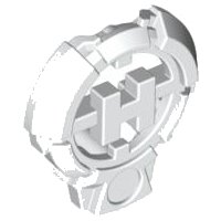 LEGO part Hero Factory Chest Badge with 'H' and Flat Bottom 92199