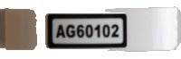LEGO part Slope, Curved 4 x 1 x 2/3 Double with 'AG60102' Pattern (Sticker) - Set 60102 93273pb153