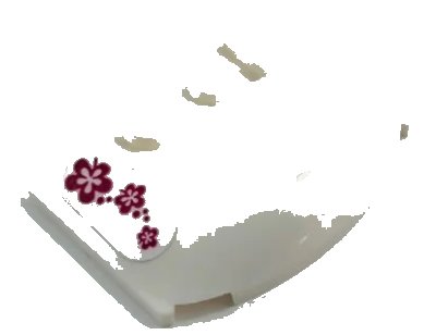 LEGO onderdeel Wedge 3 x 4 x 2/3 Triple Curved with 3 Magenta Flowers Pattern (Sticker) - Set 41091 (93604pb007)