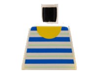 LEGO part Torso Horizontal Blue and Light Green Stripes Pattern 973pb0128
