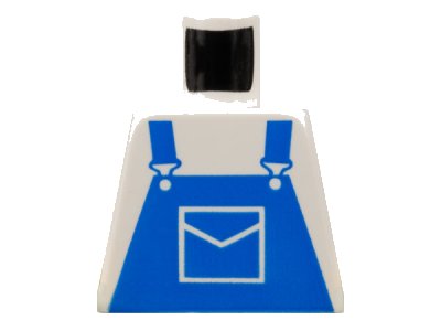 LEGO part Torso Overalls Blue with Pocket Pattern (973pb0201)