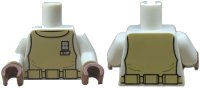 LEGO part Torso SW Mon Calamari Spacesuit Pattern / White Arms / Reddish Brown Hands (Admiral Ackbar) 973pb0604c01