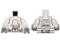 LEGO part Torso SW Armor Snowtrooper with Printed Back Pattern / White Arms / Light Bluish Gray Hands 973pb1317c01
