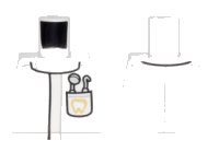 LEGO part Torso Lab Coat with Pocket with Dentist Mirror and Pick and Gold Tooth Pattern 973pb2583
