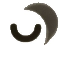 LEGO part Tile, Round 1 x 1 with Black Eye Closed (Thick Curved Line) Pattern 98138pb187
