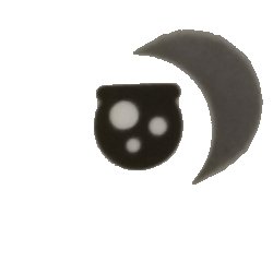 LEGO part Tile, Round 1 x 1 with Black Circle Eye with White Spots and Partially Closed Straight Eyelid Pattern (98138pb190)