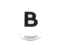 LEGO part Tile, Round 1 x 1 with Black Capital Letter B Pattern 98138pb212