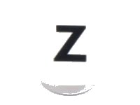 LEGO part Tile, Round 1 x 1 with Black Capital Letter Z Pattern 98138pb235