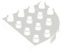 Duplo, Plate Round Corner 4 x 4, LEGO onderdeelnummer 98218