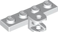 LEGO onderdeel Plate, Modified 1 x 4 with Tow Ball Socket, Flattened with Holes 98263
