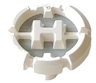 LEGO onderdeel Hero Factory Chest Badge with 'H' on Light Bluish Gray Background Pattern (98570pb01)