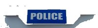 LEGO part Stickered Assembly 12 x 1 x 2 with White 'POLICE' on Blue Background Pattern (Sticker) - Set 7245 - 1 Brick 1 x 12, 1 Brick 1 x 4, 2 Slope, Inverted 45 2 x 1 BA164pb02