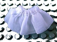 LEGO part Belville, Clothes Skirt Short, Sheer skirt01