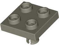 LEGO onderdeel Plaat, Gewijzigd 2 x 2 met Pin aan Onderkant 2476