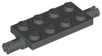 LEGO part Platte, modifiziert 2 x 4 mit Stiften und dünnen gewinkelten Stützen 30157