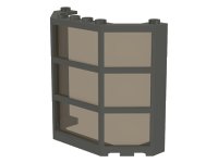 LEGO onderdeel Raam 3 x 8 x 6 Bay met Trans-Bruin Glas 30185c01
