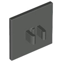 Verkeersbord 2 x 2 Vierkant met Clip, LEGO onderdeelnummer 30258