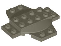 LEGO part Plancia, Modificata 6 x 6 x 2/3 Cross with Dome 30303