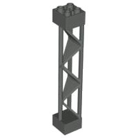 LEGO part Support 2 x 2 x 10 Girder Triangular Vertical - Type 1 - Solid Top, 3 Posts 30517
