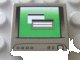 LEGO part Fliese 2 x 2 mit Computermonitor mit weißem Kreis und schwarzem Stromschalter Muster 3068pb0058