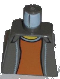 LEGO part Torso Spider-Man Open Jacket with Collar and Dark Orange Shirt Pattern 973pb0287