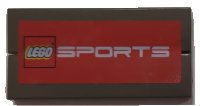 LEGO part Stickered Assembly 4 x 2 with LEGO Sports Logo on Red Background Pattern (Sticker) - Set 3432 - 2 Tile 1 x 4 ba102pb04