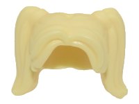LEGO part Minifigur, Haare Frau Zöpfe Hochgesteckt, Lange Ponyfransen, Loch oben 20596