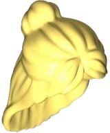 LEGO part Mini Doll, Capelli Femmina Lunghi, Divisi con Frangia, Spazzolati Indietro in Chignon, Foro Dietro 2633