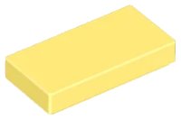 Tuile 1 x 2 en jaune clair vif, numéro de pièce LEGO 3069