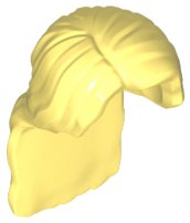 LEGO part Minifigure, Hair Female Long with Right Side Part (Extra Tolerance for Body Wear in Back) 37703