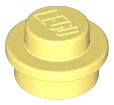 Piastra, Rotondo 1 x 1 in giallo chiaro brillante, numero pezzo LEGO 4073
