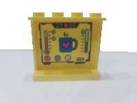 LEGO part Panel 1 x 4 x 3 with Side Supports - Hollow Studs with Coffee and Thermometer Pattern (Sticker) - Set 41329 60581pb117