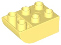 LEGO onderdeel Duplo, Brick 2 x 3 Slope Curved Inverted 98252