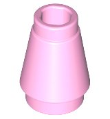 LEGO part Cone 1 x 1 with Top Groove 4589b