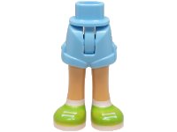 LEGO part Mini Doll Hips and Shorts with Molded Medium Tan Legs and Printed Lime Shoes with White Laces, Soles and Socks Pattern - Thin Hinge 1826cc00pb004