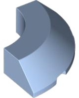 LEGO part Brick Round Corner 4 x 4 x 1 with Bottom Cut Outs, No Studs, Flat Top 5649