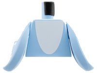 LEGO part Torso Dolphin with White Ventral Patch Pattern / Bright Light Blue Fins 973pb6432c01