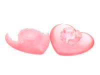 LEGO part Clikits, Icon Heart 2 x 2 Small with Pin, Frosted (Solid and Transparent Colors) 45450