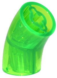 LEGO part Brick Round 2 x 2 D. Tube with 45° Elbow and Axle Holes (Crossholes) at Each End [LONG] 5489
