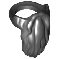 LEGO part Minifigure Beard, Rounded End 10052