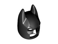 LEGO part Minifigur, Kopfbedeckung Maske Batman Cowl (Spitze Ohren, Ausgeprägter Stirnwulst) 10113